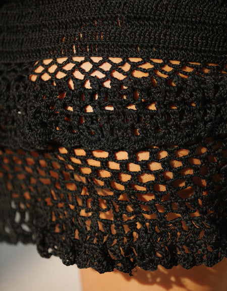 BLACK PEARL CROCHET SKIRT