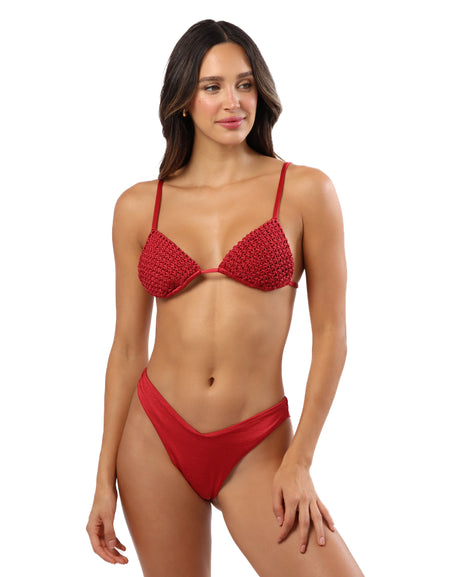 RUBY MACRAME TRIANGLE