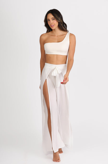 IVORY FLOWY PANTS