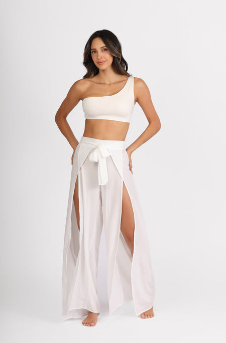 IVORY FLOWY PANTS