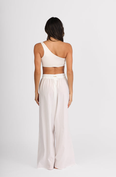 IVORY FLOWY PANTS