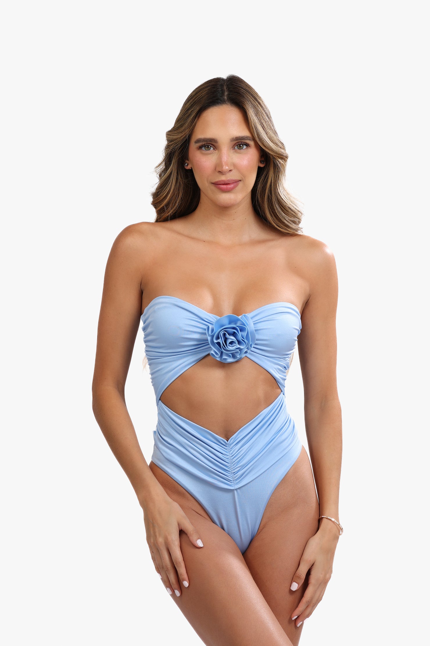 BABY BLUE ROSE ONE PIECE